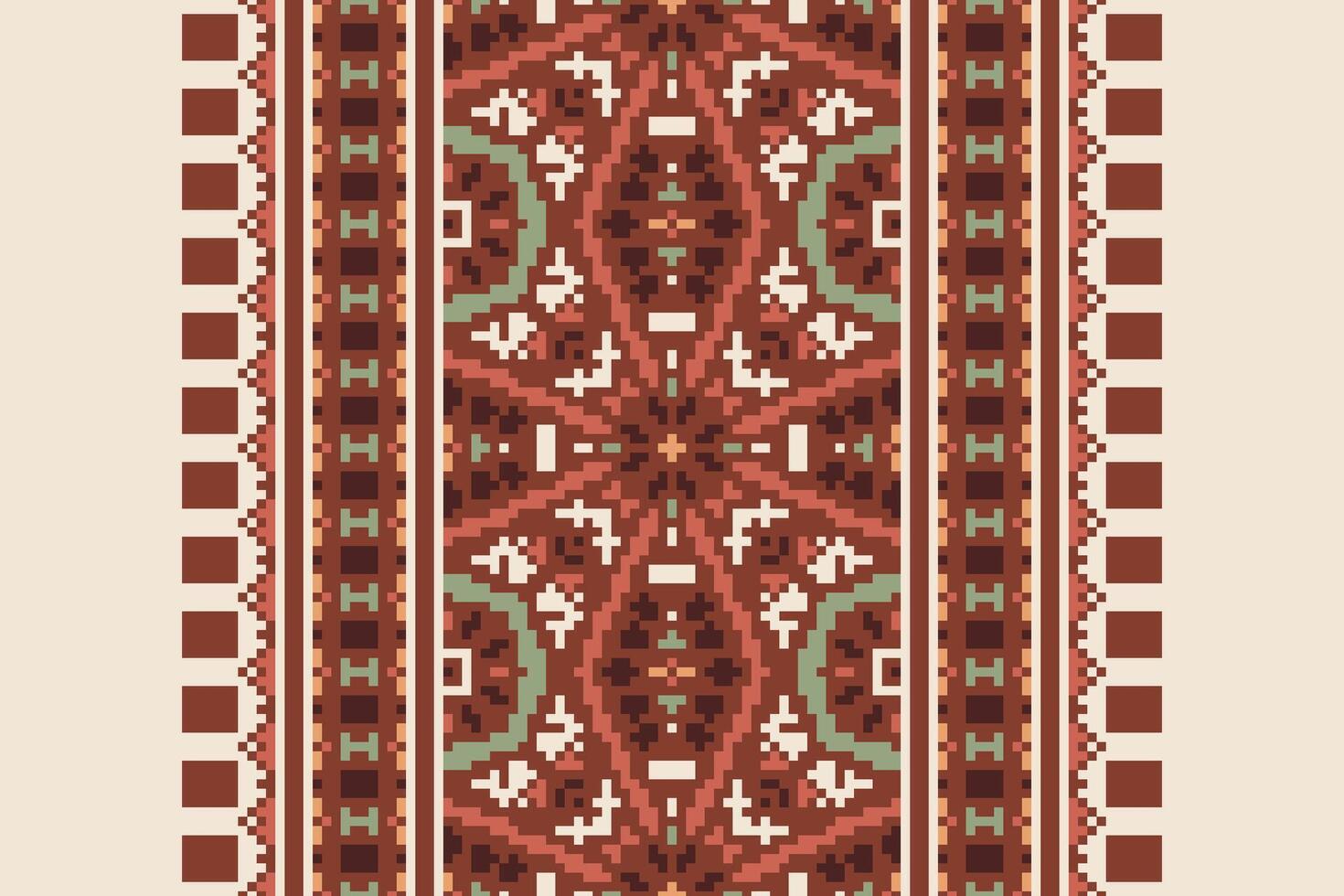 Banarasi Pattern Seamless Australian aboriginal pattern Motif embroidery, Pixel Ikat embroidery Design for Print figure tribal ink on cloth patola sari vector