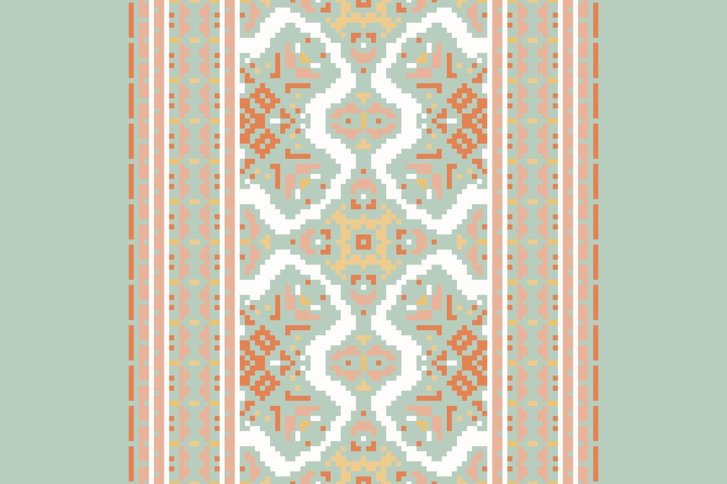Banarasi Pattern Seamless Australian aboriginal pattern Motif embroidery, Pixel Ikat embroidery Design for Print border embroidery ancient egypt vector
