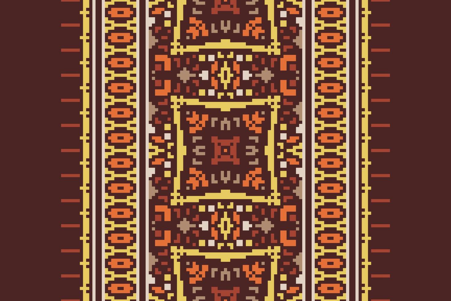 Banarasi Pattern Seamless Scandinavian pattern Motif embroidery, Pixel Ikat embroidery Design for Print australian curtain pattern geometric pillow model kurti mughal flowers vector