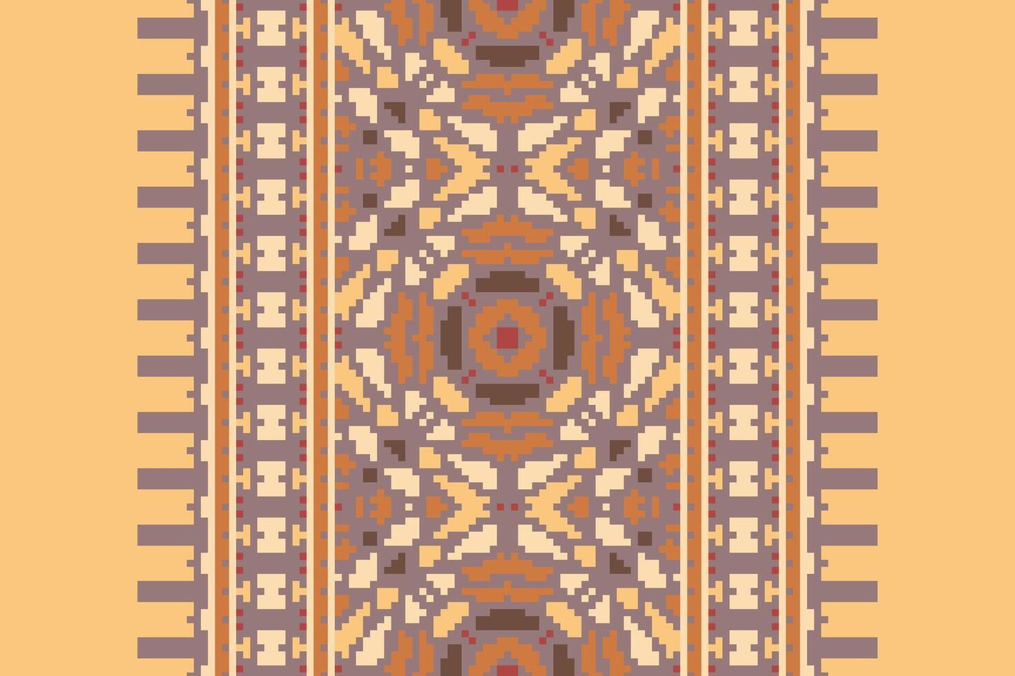 Kurti Pattern Seamless Scandinavian pattern Motif embroidery, Pixel Ikat embroidery Design for Print figure tribal ink on cloth patola sari vector