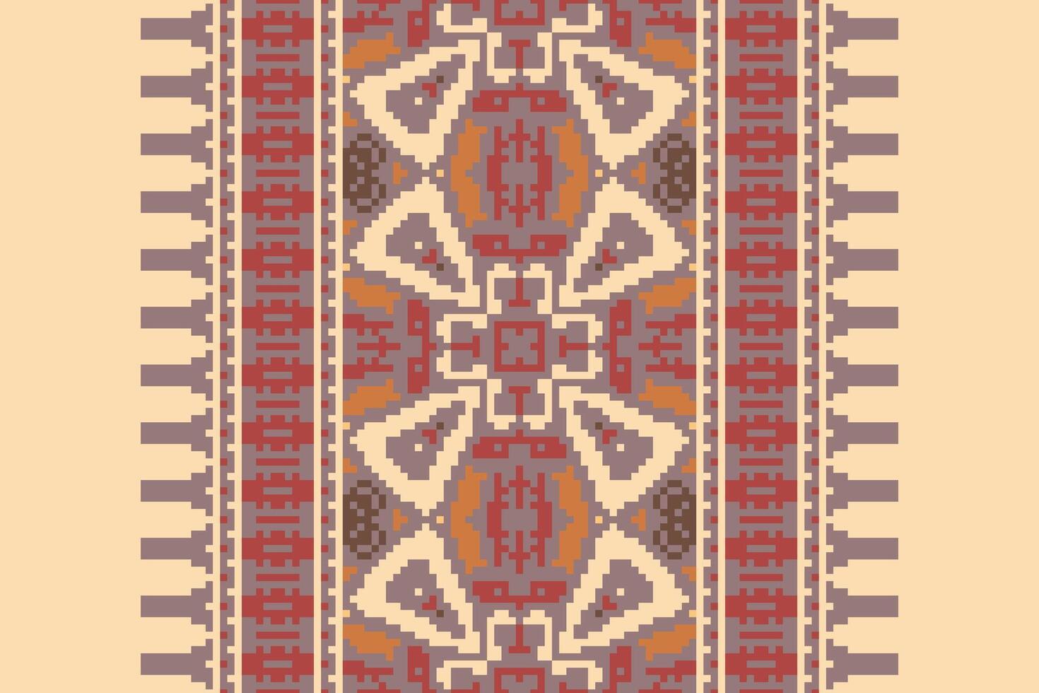 Kurti Pattern Seamless Scandinavian pattern Motif embroidery, Pixel Ikat embroidery Design for Print border embroidery ancient egypt vector
