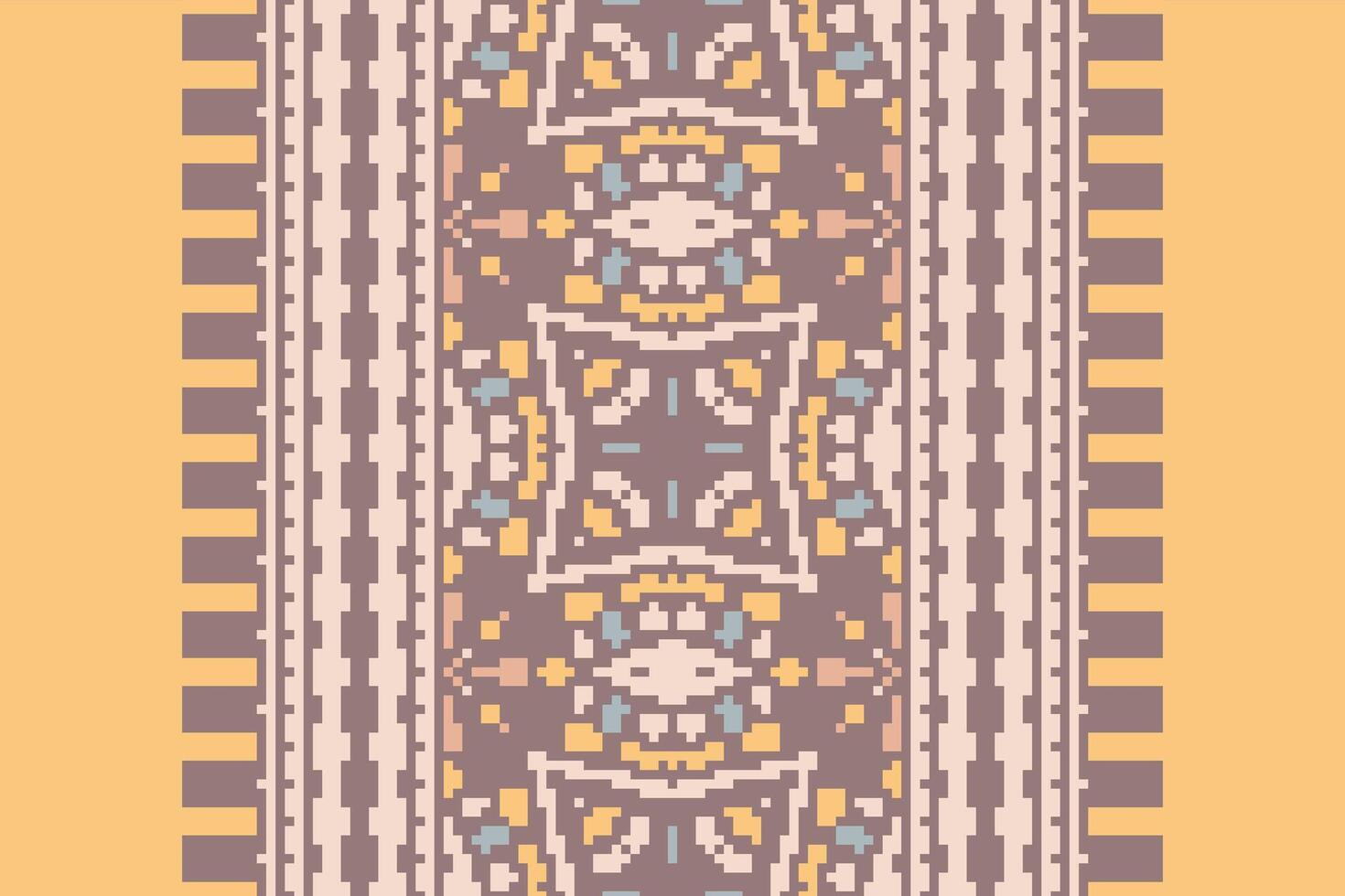 Ghagra Pattern Seamless Native American, Motif embroidery, Pixel Ikat embroidery Design for Print figure tribal ink on cloth patola sari vector