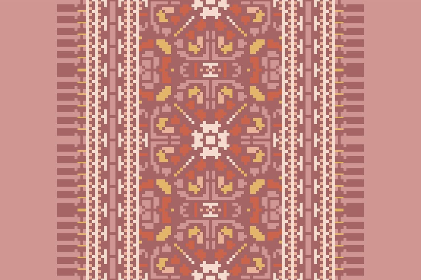 Ghagra Pattern Seamless Australian aboriginal pattern Motif embroidery, Pixel Ikat embroidery Design for Print figure tribal ink on cloth patola sari vector