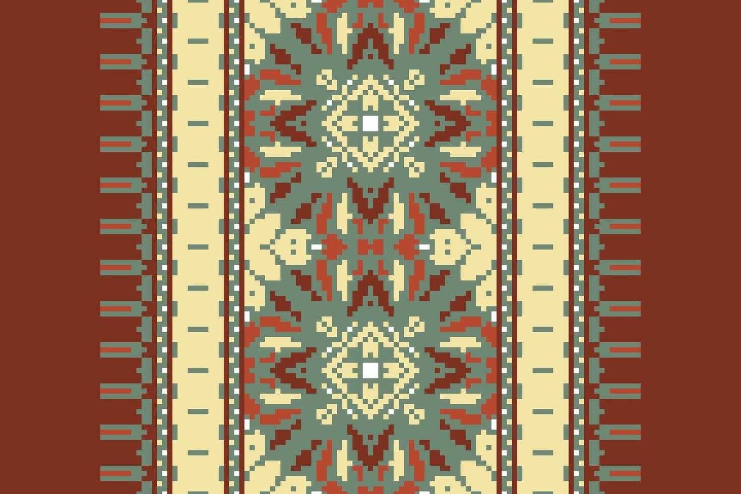 Ghagra Pattern Seamless Scandinavian pattern Motif embroidery, Pixel Ikat embroidery Design for Print australian curtain pattern geometric pillow model kurti mughal flowers vector
