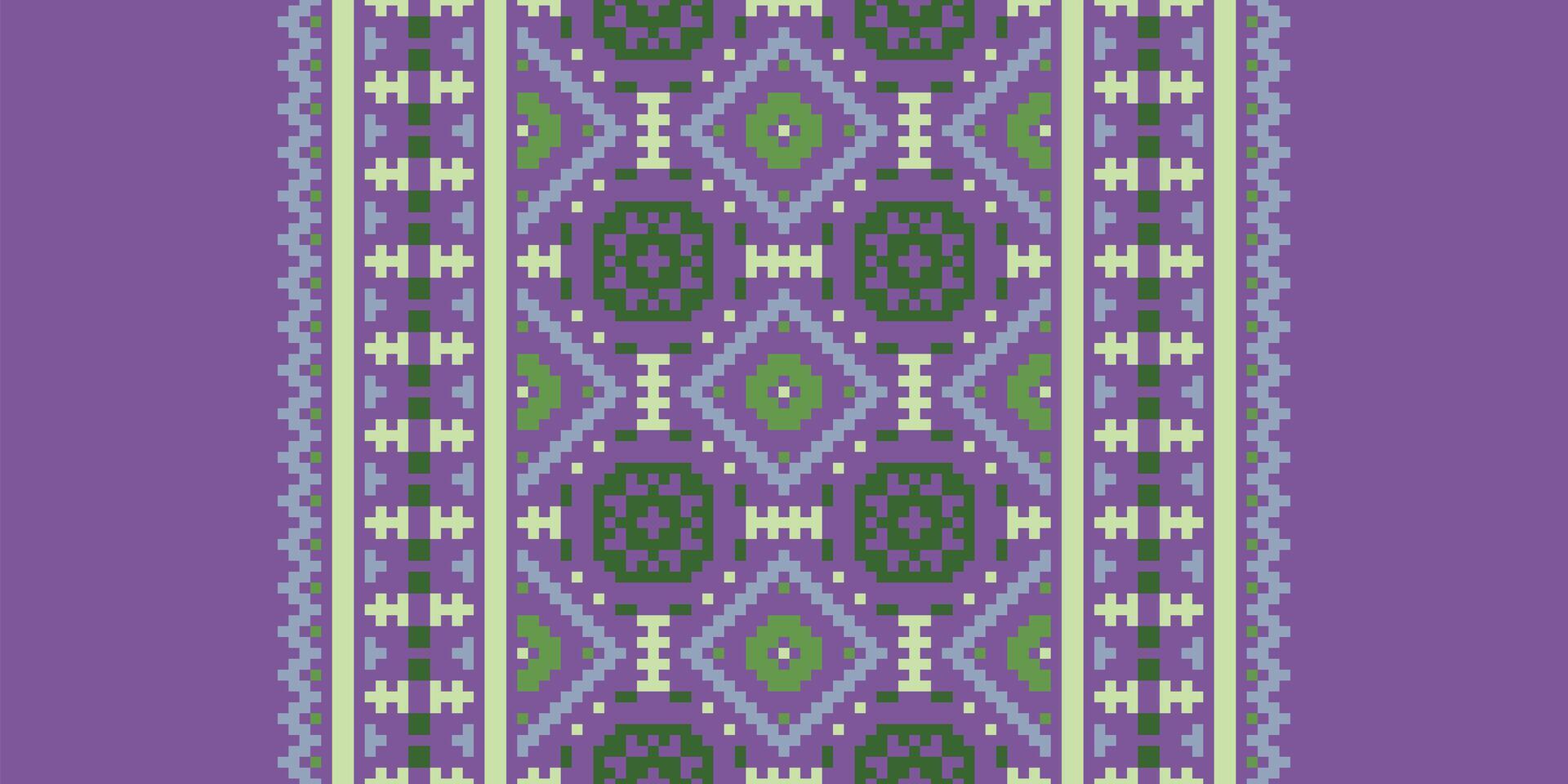 Nordic pattern Seamless Scandinavian pattern Motif embroidery, Pixel Ikat embroidery Design for Print kurta pattern mughal motifs tapestry pattern floral repeat vector