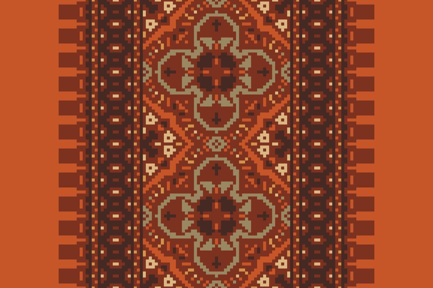 Ghagra Pattern Seamless Scandinavian pattern Motif embroidery, Pixel Ikat embroidery Design for Print border embroidery ancient egypt vector