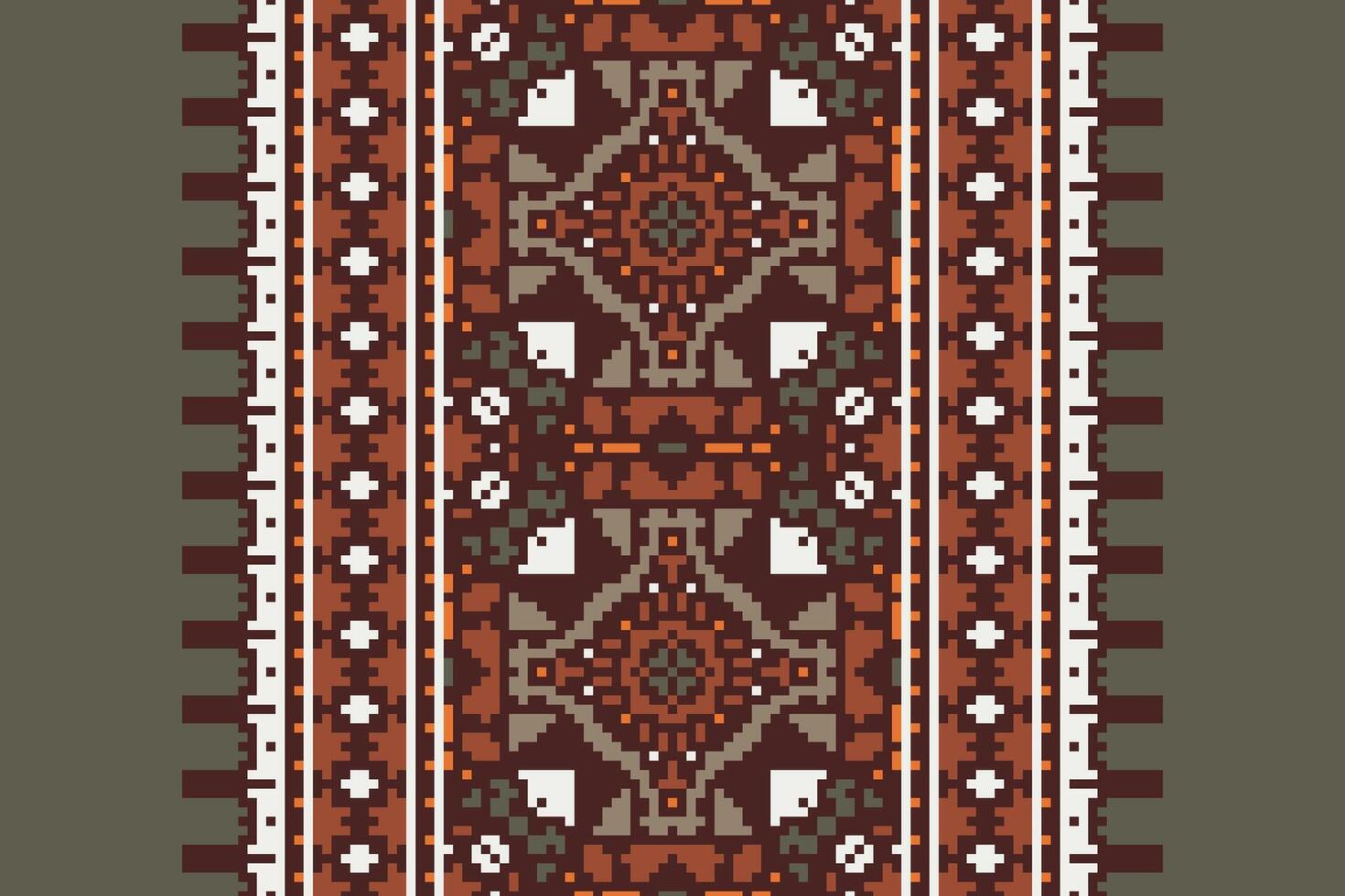Motif folklore pattern Seamless Native American, Motif embroidery, Pixel Ikat embroidery Design for Print scandinavian pattern saree ethnic nativity gypsy pattern vector