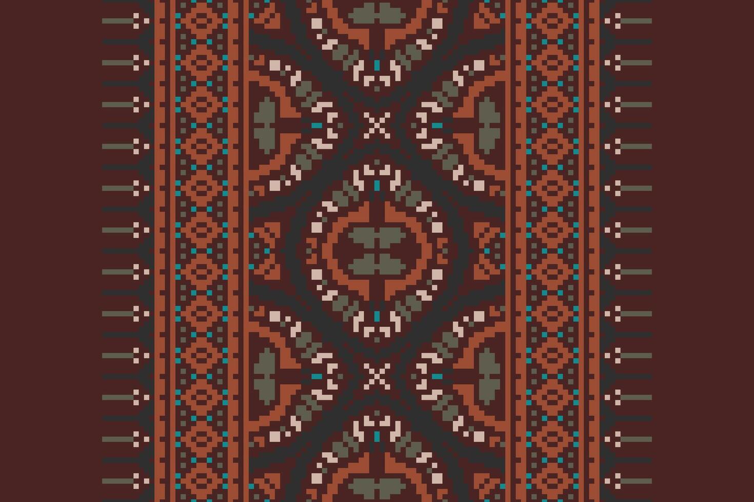 Motif folklore pattern Seamless Native American, Motif embroidery, Pixel Ikat embroidery Design for Print egyptian hieroglyphs tibetan geo pattern vector