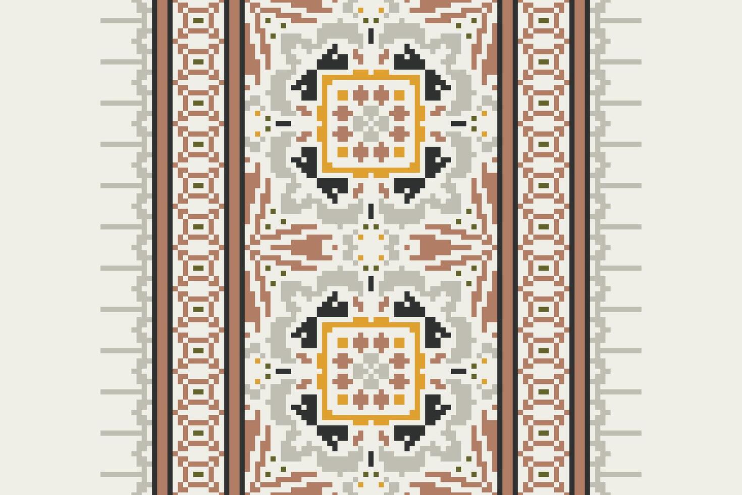 Ghagra Pattern Seamless Scandinavian pattern Motif embroidery, Pixel Ikat embroidery Design for Print pattern vintage flower folk navajo patchwork pattern vector