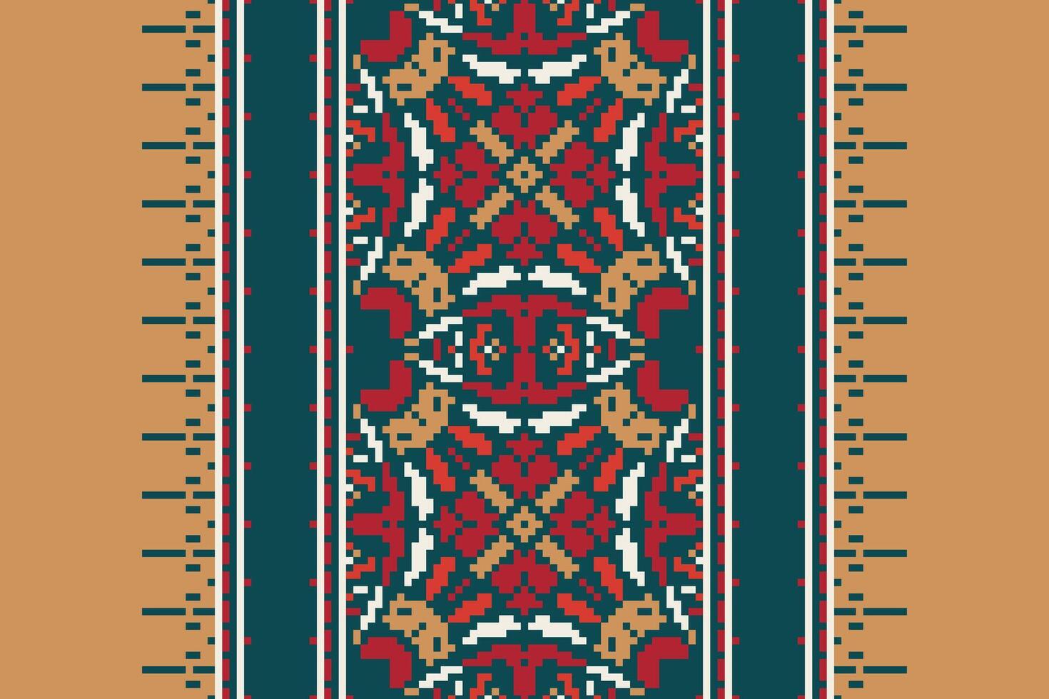 Motif folklore pattern Seamless Bandana print silk Motif embroidery, Pixel Ikat embroidery Design for Print lace pattern turkish ceramic ancient egypt art jacquard pattern vector