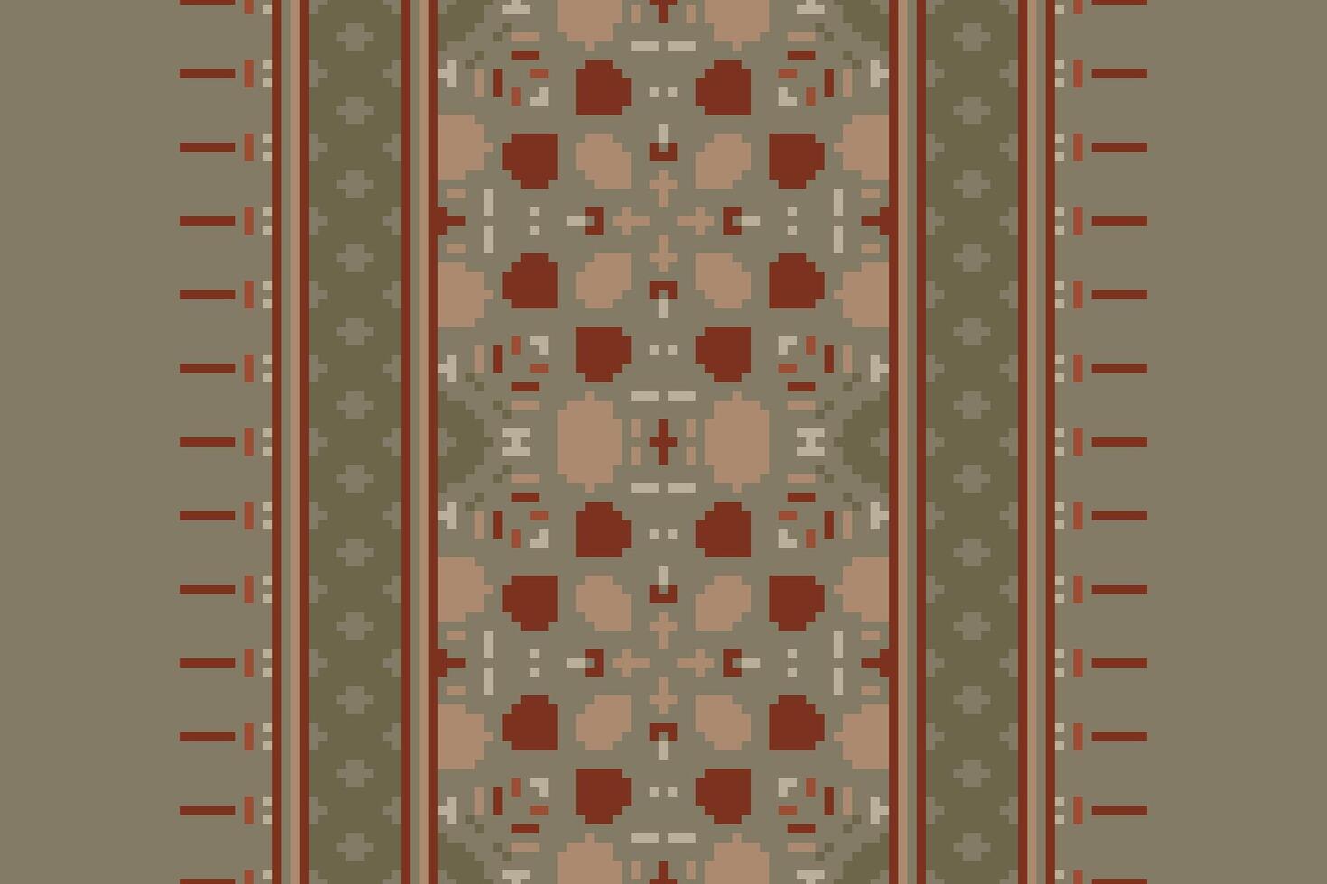 Motif folklore pattern Seamless Bandana print silk Motif embroidery, Pixel Ikat embroidery Design for Print jacquard slavic pattern folklore pattern kente arabesque vector