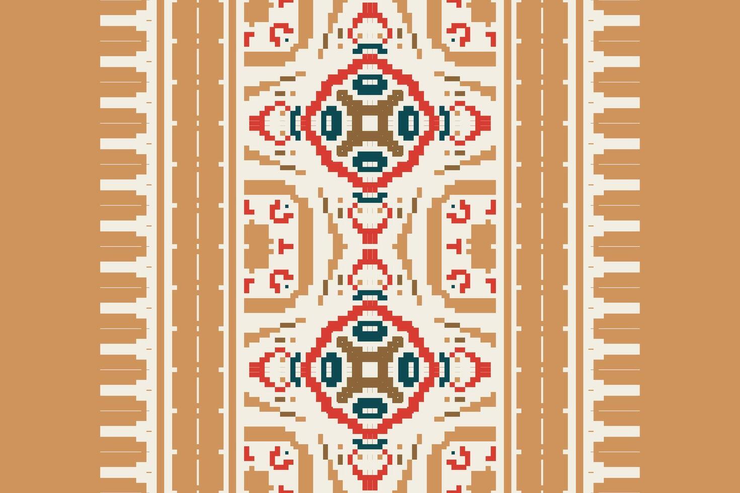 Motif folklore pattern Seamless Bandana print silk Motif embroidery, Pixel Ikat embroidery Design for Print tapestry floral kimono repeat pattern lacing spanish motif vector