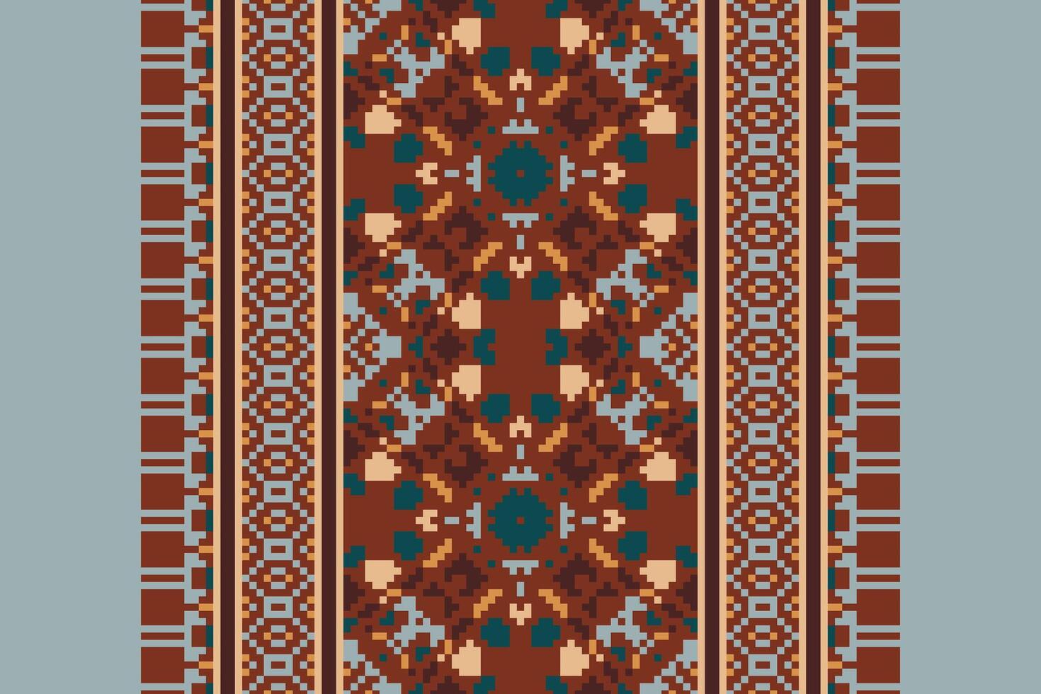 Motif folklore pattern Seamless Australian aboriginal pattern Motif embroidery, Pixel Ikat embroidery Design for Print figure tribal ink on cloth patola sari vector