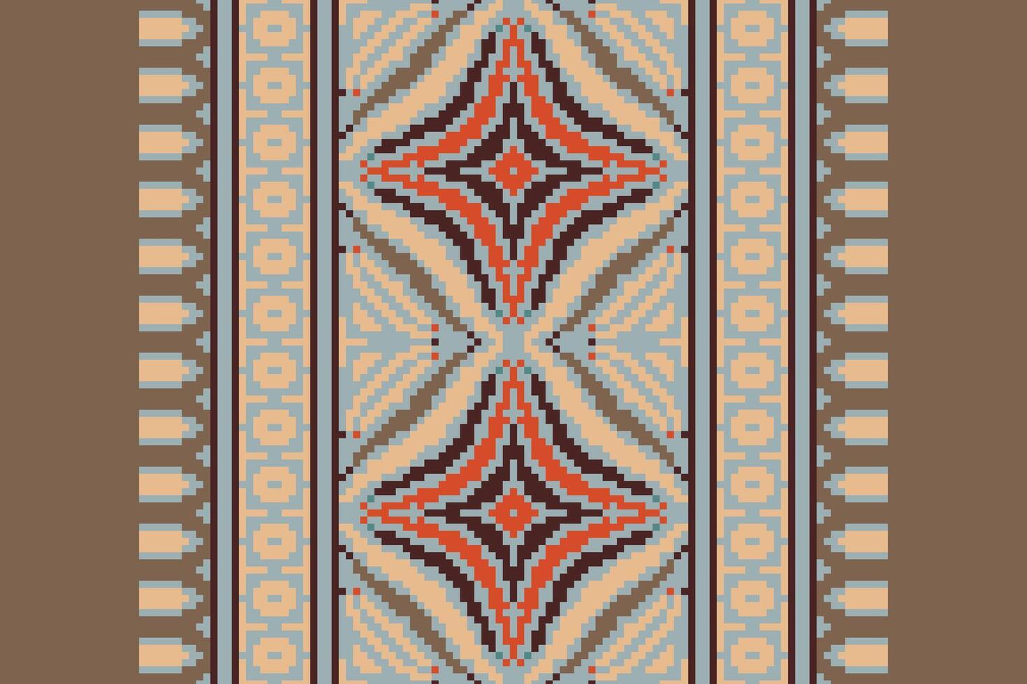 Motif folklore pattern Seamless Australian aboriginal pattern Motif embroidery, Pixel Ikat embroidery Design for Print egyptian pattern tibetan mandala bandanna vector