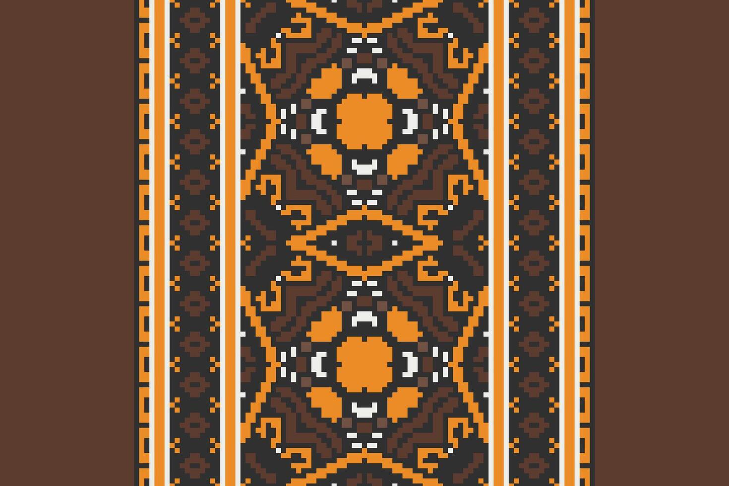 Motif folklore pattern Seamless Mughal architecture Motif embroidery, Pixel Ikat embroidery Design for Print indonesian batik motif embroidery native american kurta mughal design vector
