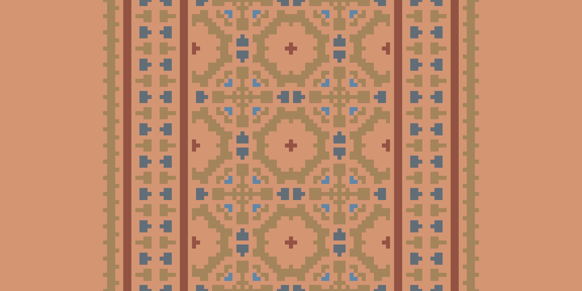 Nordic pattern Seamless Scandinavian pattern Motif embroidery, Pixel Ikat embroidery Design for Print border embroidery ancient egypt vector