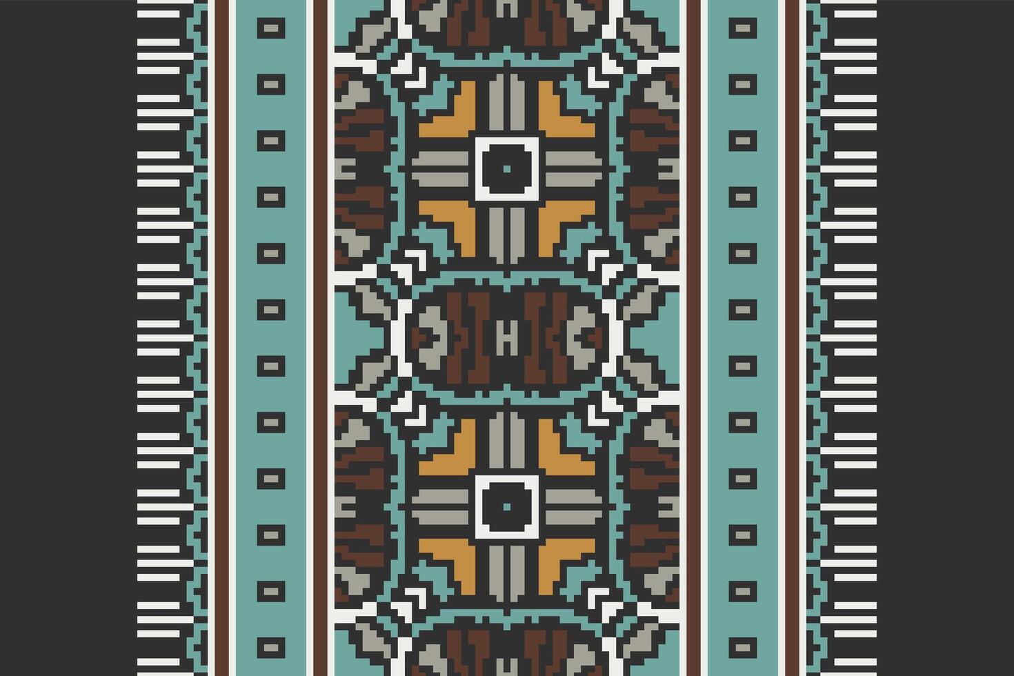 Motif folklore pattern Seamless Mughal architecture Motif embroidery, Pixel Ikat embroidery Design for Print australian curtain pattern geometric pillow model kurti mughal flowers vector