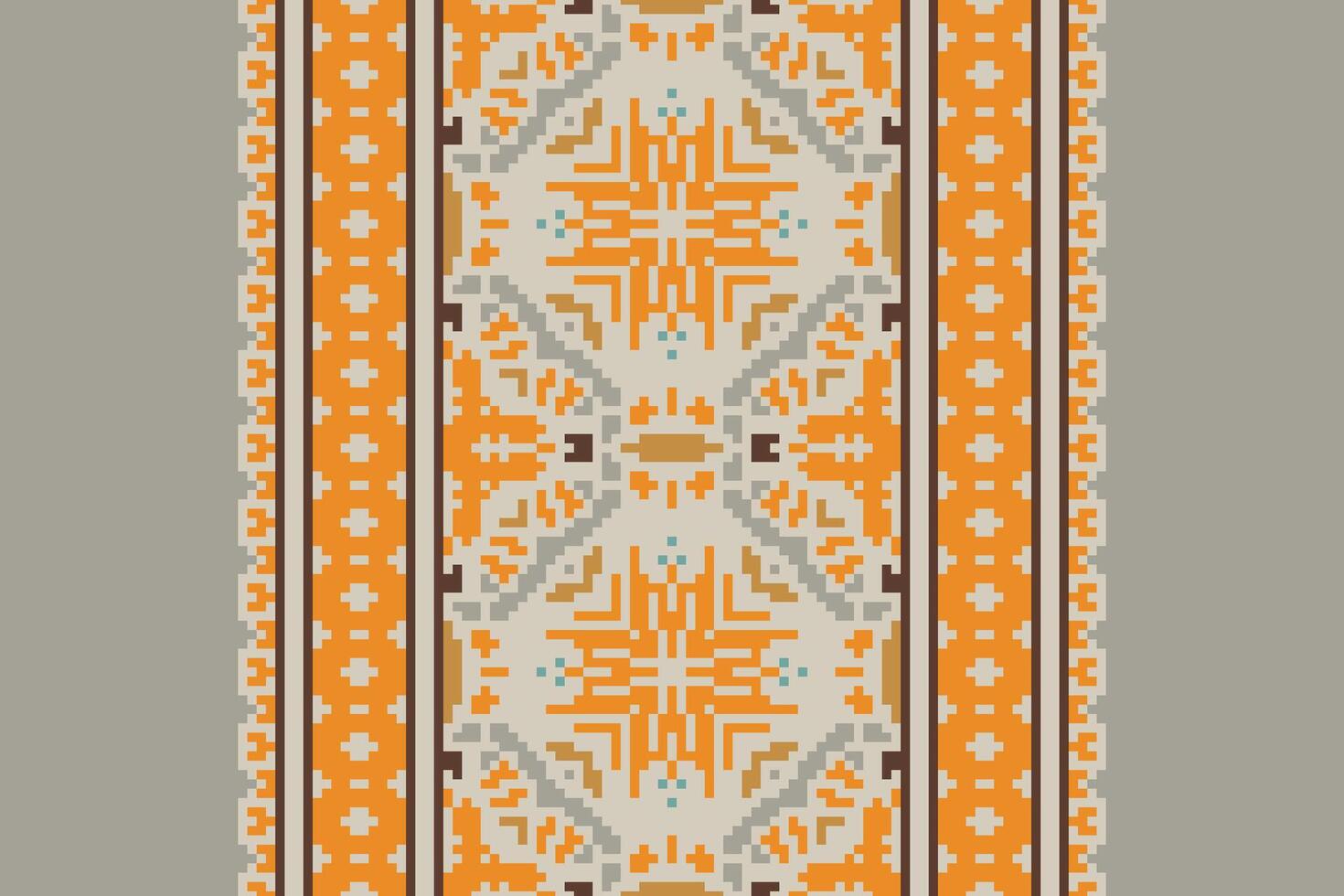 Motif folklore pattern Seamless Mughal architecture Motif embroidery, Pixel Ikat embroidery Design for Print kurta pattern mughal motifs tapestry pattern floral repeat vector