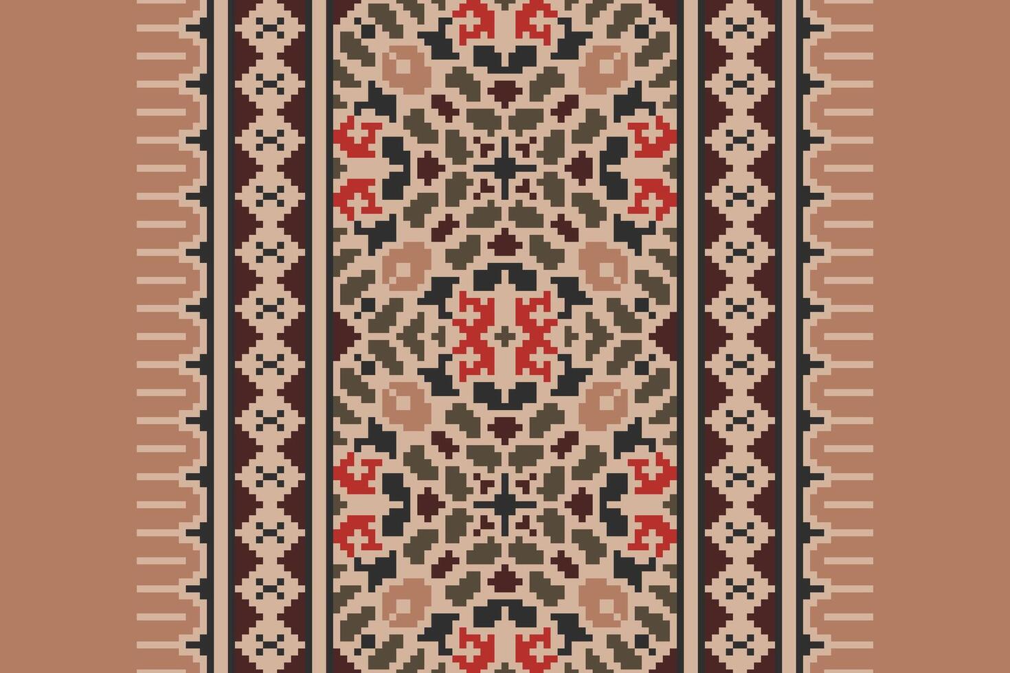 Motif folklore pattern Seamless Scandinavian pattern Motif embroidery, Pixel Ikat embroidery Design for Print jacquard slavic pattern folklore pattern kente arabesque vector