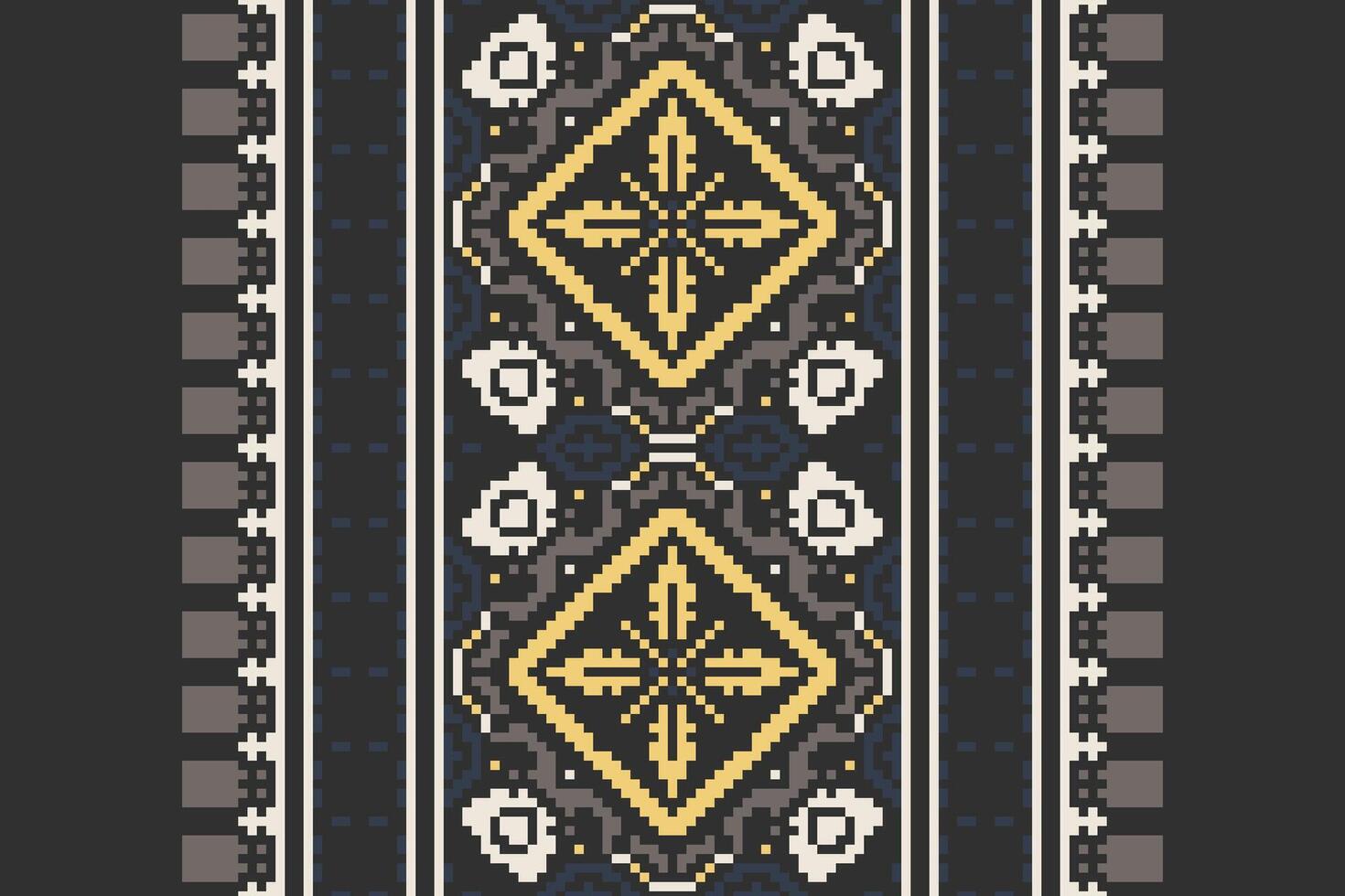 Motif folklore pattern Seamless Scandinavian pattern Motif embroidery, Pixel Ikat embroidery Design for Print indonesian batik motif embroidery native american kurta mughal design vector