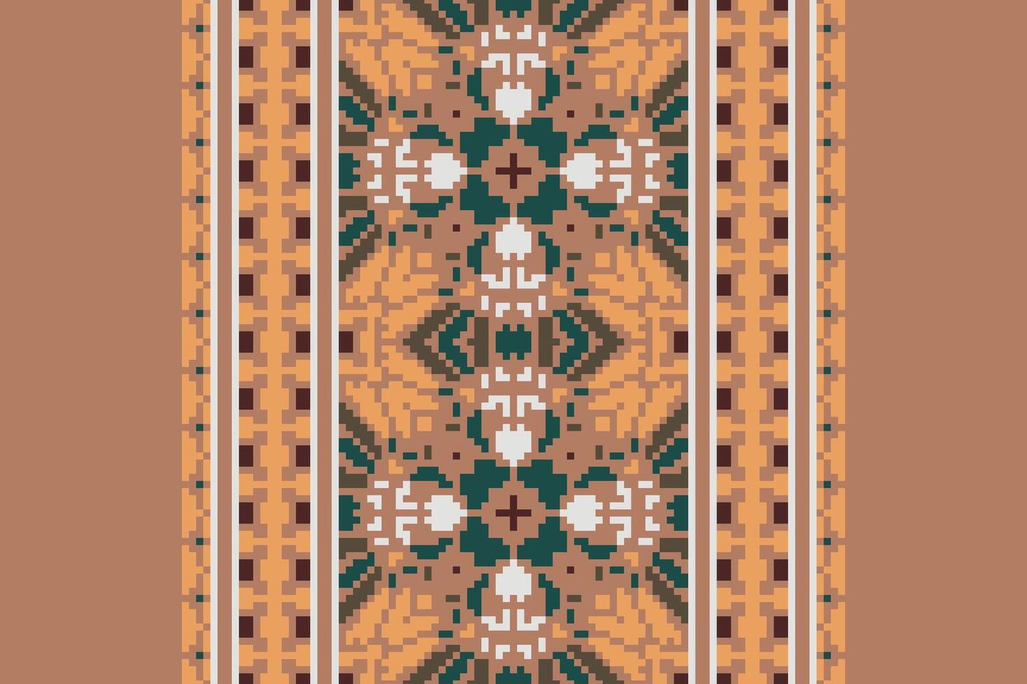 Motif folklore pattern Seamless Scandinavian pattern Motif embroidery, Pixel Ikat embroidery Design for Print figure tribal ink on cloth patola sari vector