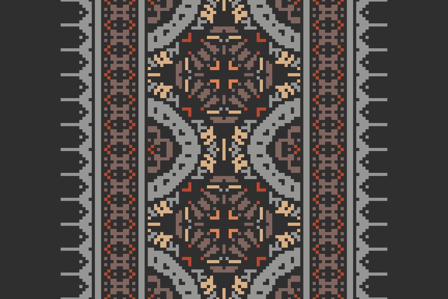 Silk fabric Patola sari Pattern Seamless Native American, Motif embroidery, Pixel Ikat embroidery Design for Print australian curtain pattern geometric pillow model kurti mughal flowers vector