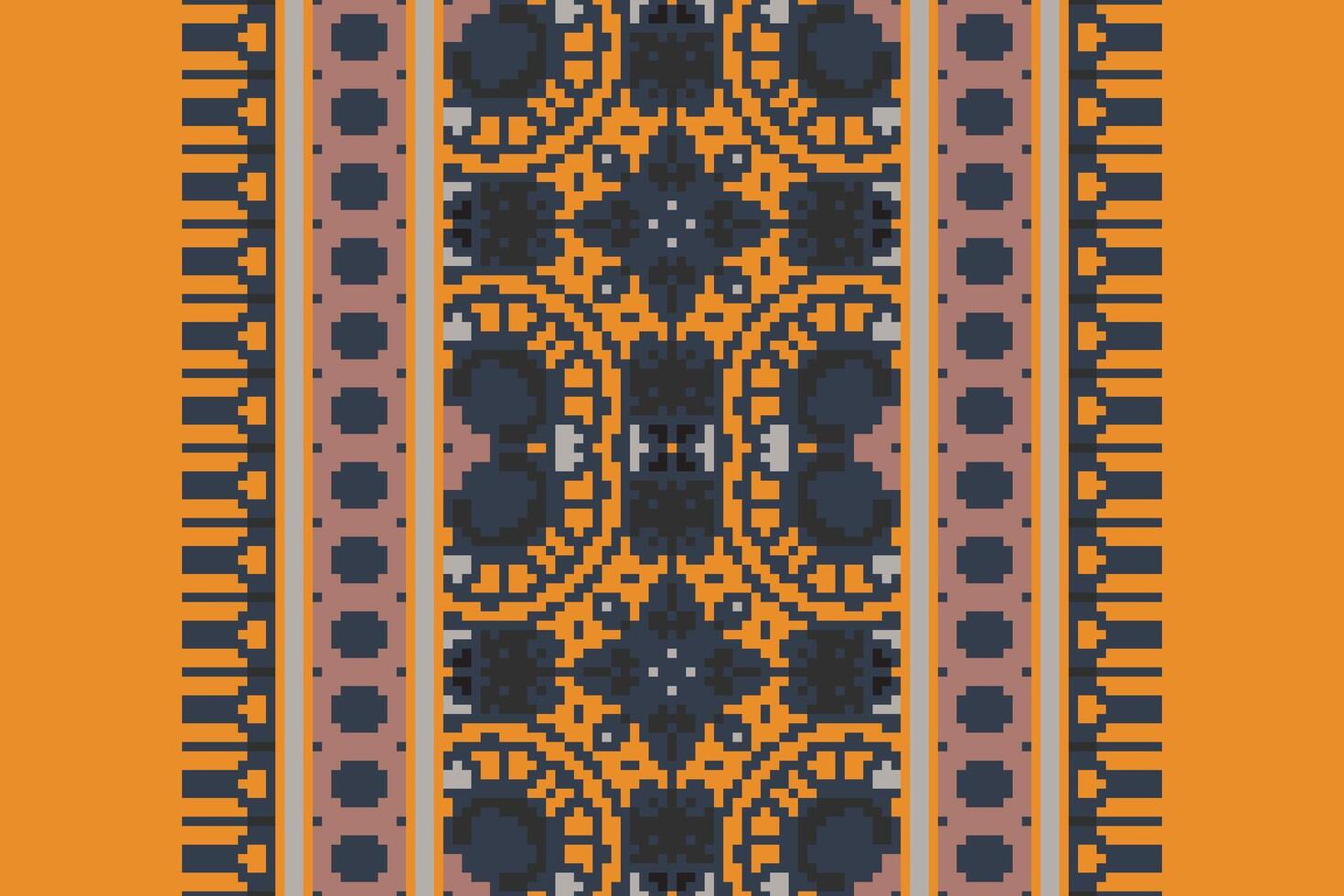 Motif folklore pattern Seamless Scandinavian pattern Motif embroidery, Pixel Ikat embroidery Design for Print scarf hijab pattern kerchief Pixel Ikat Silk kurti model mughal patterns vector
