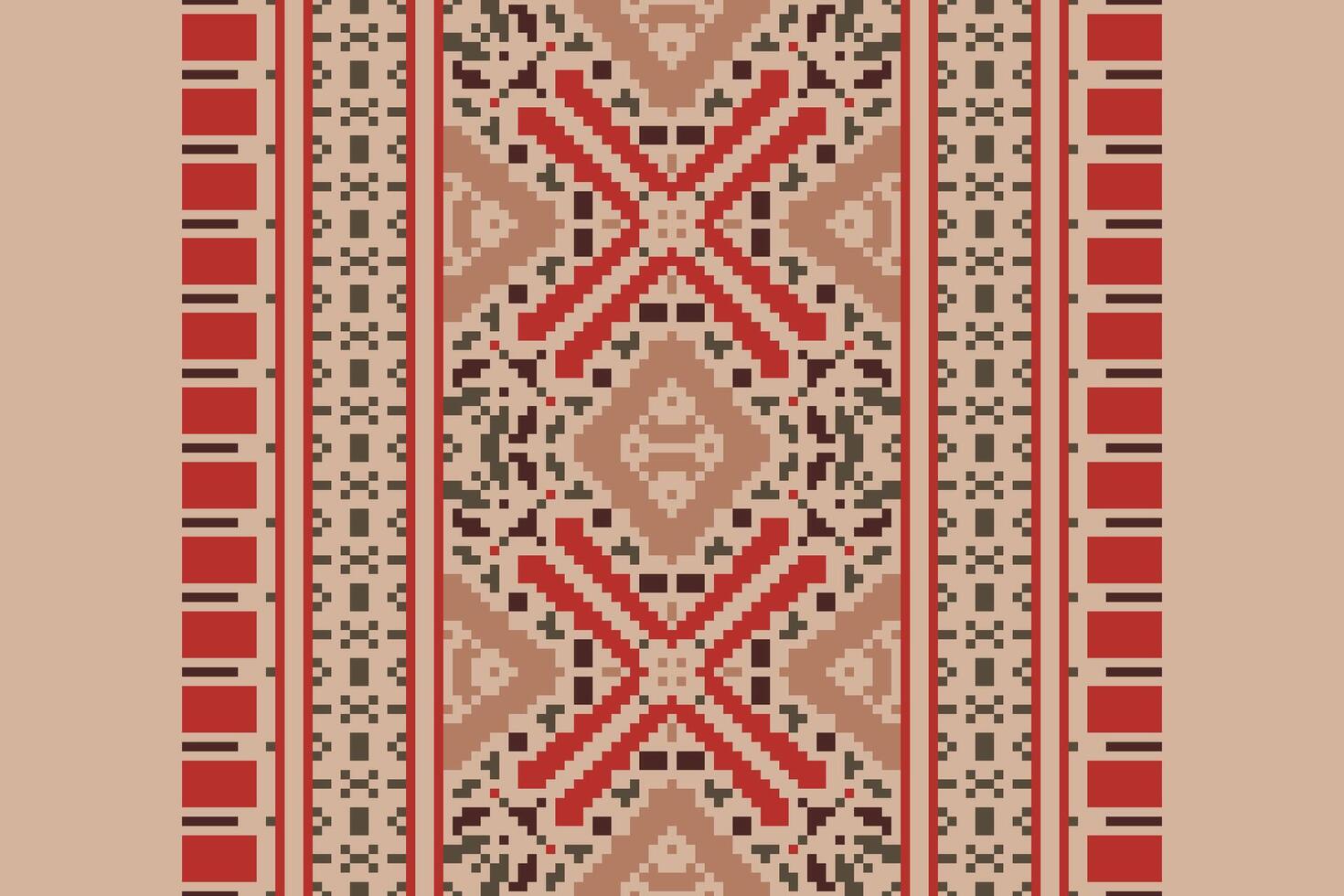 Motif folklore pattern Seamless Scandinavian pattern Motif embroidery, Pixel Ikat embroidery Design for Print scandinavian pattern saree ethnic nativity gypsy pattern vector