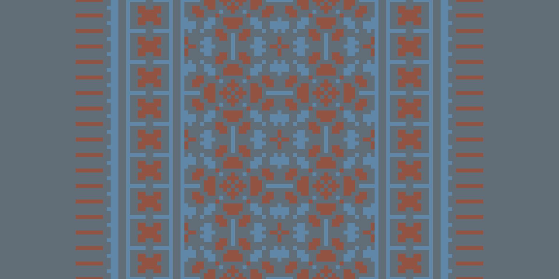 Navajo pattern Seamless Native American, Motif embroidery, Pixel Ikat embroidery Design for Print endless arabesque cloth dupatta shawl bandana print silk kurta men vector