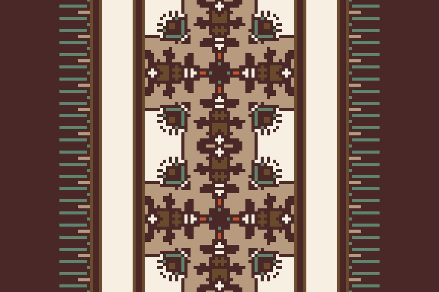 Silk fabric Patola sari Pattern Seamless Bandana print silk Motif embroidery, Pixel Ikat embroidery Design for Print scandinavian pattern saree ethnic nativity gypsy pattern vector