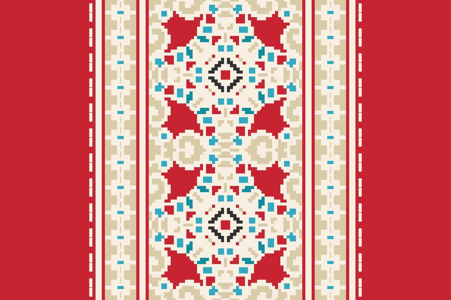 Silk fabric Patola sari Pattern Seamless Australian aboriginal pattern Motif embroidery, Pixel Ikat embroidery Design for Print figure tribal ink on cloth patola sari vector