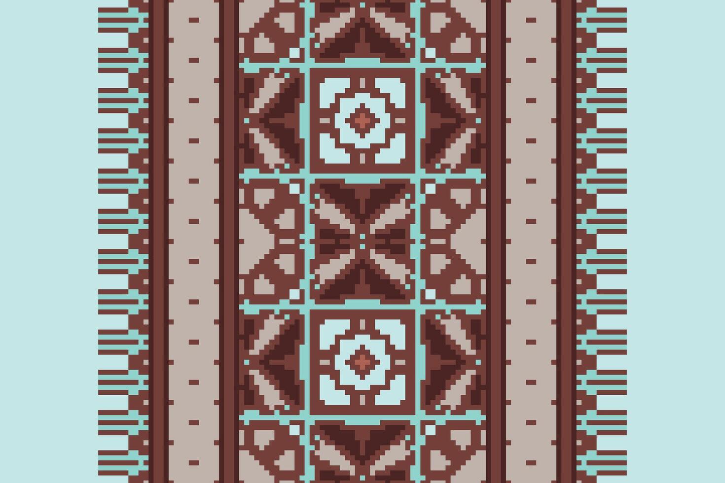 Silk fabric Patola sari Pattern Seamless Australian aboriginal pattern Motif embroidery, Pixel Ikat embroidery Design for Print egyptian pattern tibetan mandala bandanna vector