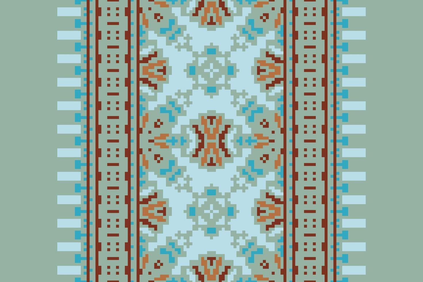 Silk fabric Patola sari Pattern Seamless Scandinavian pattern Motif embroidery, Pixel Ikat embroidery Design for Print jacquard slavic pattern folklore pattern kente arabesque vector