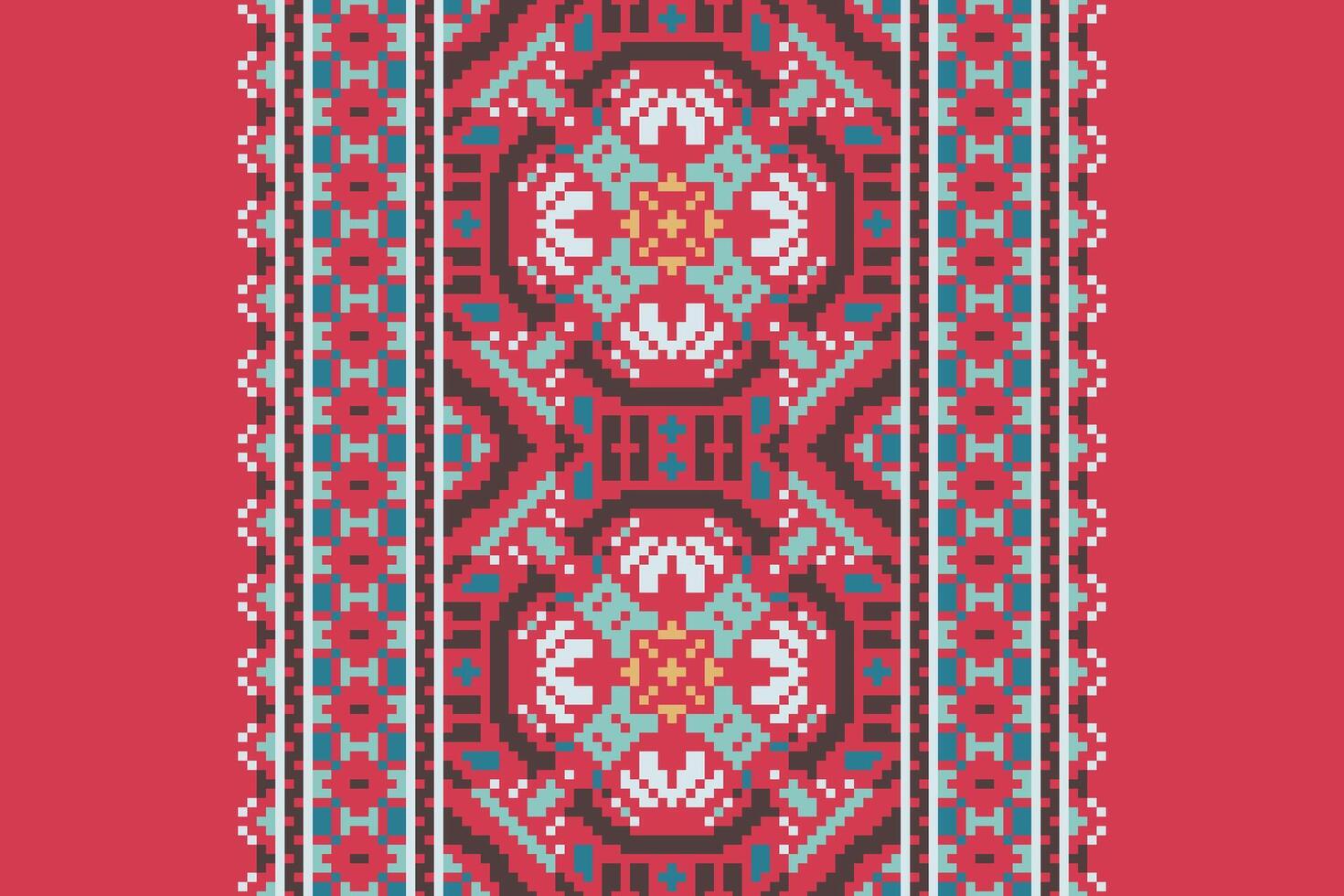 Nordic pattern Seamless Native American, Motif embroidery, Pixel Ikat embroidery Design for Print border embroidery ancient egypt vector