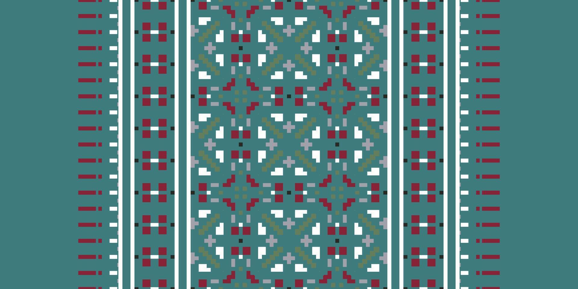 Motif folklore pattern Seamless Bandana print silk Motif embroidery, Pixel Ikat embroidery Design for Print lace pattern turkish ceramic ancient egypt art jacquard pattern vector