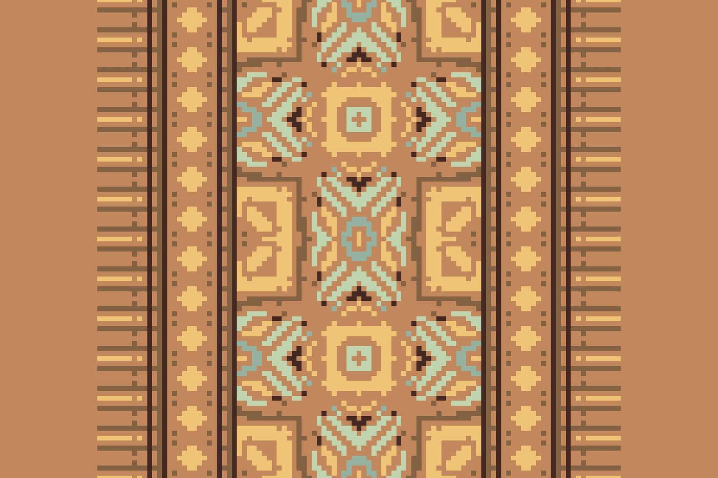 Nordic pattern Seamless Australian aboriginal pattern Motif embroidery, Pixel Ikat embroidery Design for Print endless arabesque cloth dupatta shawl bandana print silk kurta men vector