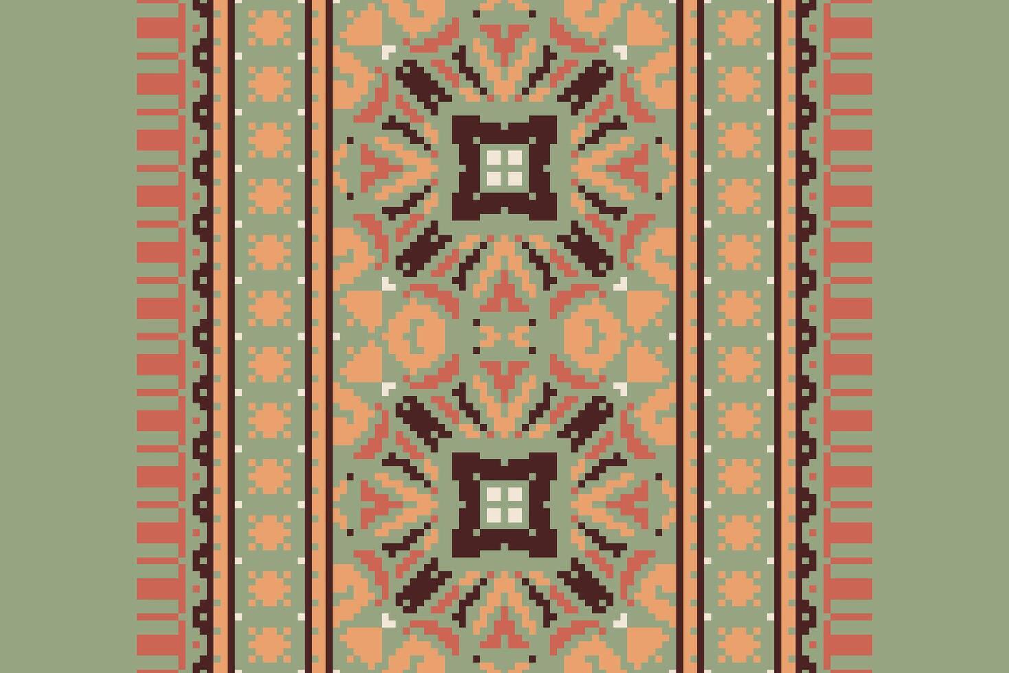 Nordic pattern Seamless Australian aboriginal pattern Motif embroidery, Pixel Ikat embroidery Design for Print indonesian batik motif embroidery native american kurta mughal design vector