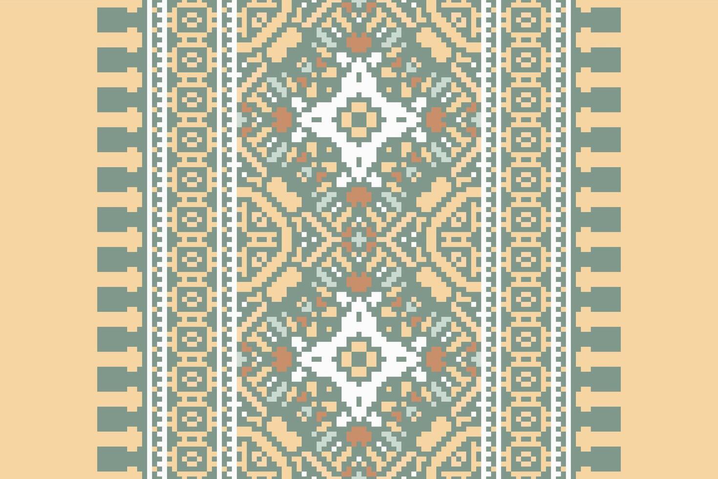 Nordic pattern Seamless Scandinavian pattern Motif embroidery, Pixel Ikat embroidery Design for Print figure tribal ink on cloth patola sari vector