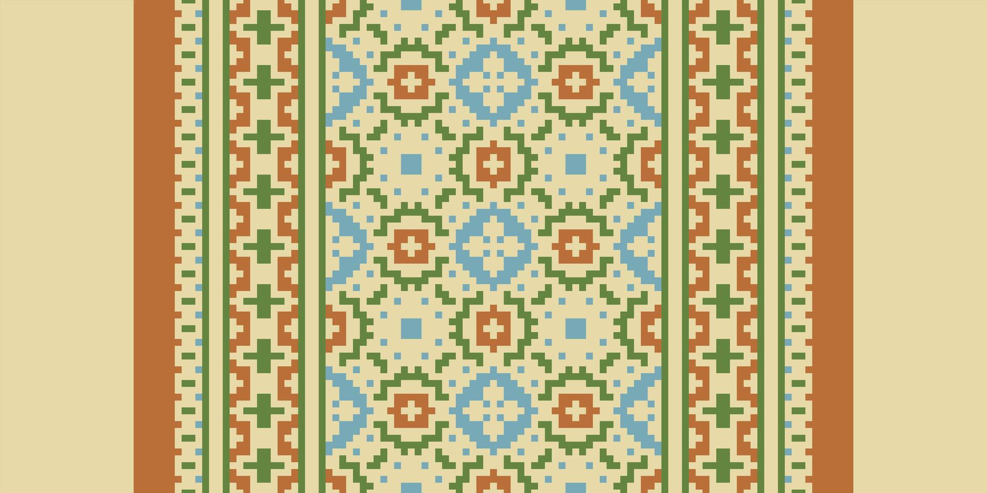Navajo pattern Seamless Native American, Motif embroidery, Pixel Ikat embroidery Design for Print egyptian pattern tibetan mandala bandanna vector
