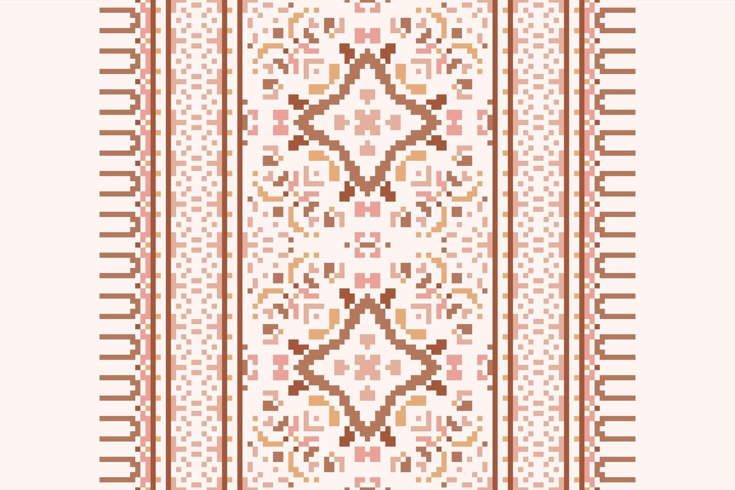 Navajo pattern Seamless Native American, Motif embroidery, Pixel Ikat embroidery Design for Print pattern vintage flower folk navajo patchwork pattern vector