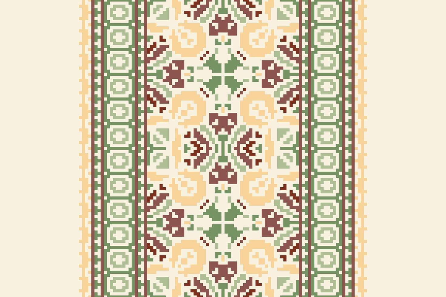 Navajo pattern Seamless Native American, Motif embroidery, Pixel Ikat embroidery Design for Print indigenous art aboriginal art pattern floral kurti mughal border vector