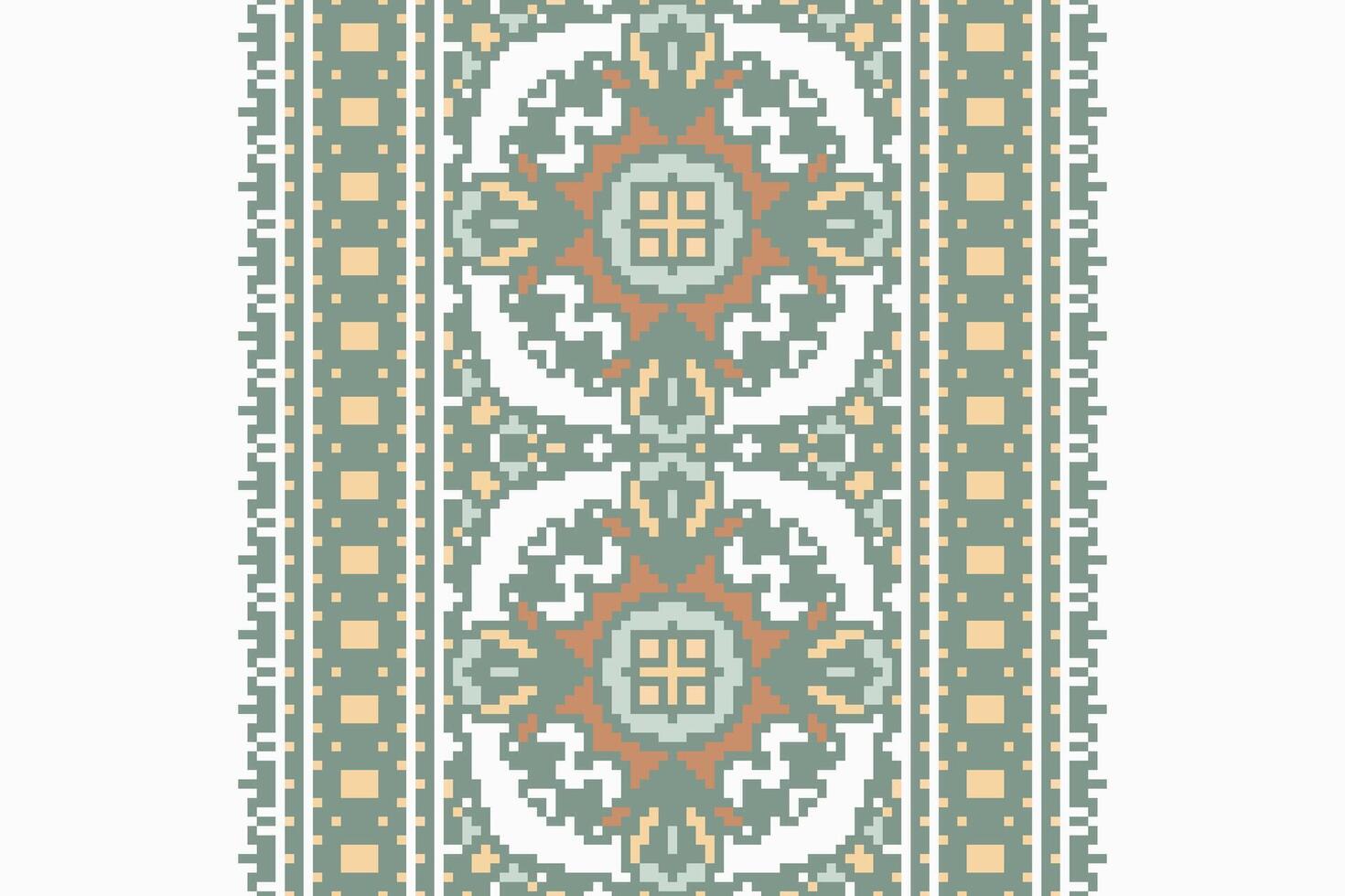 Nordic pattern Seamless Scandinavian pattern Motif embroidery, Pixel Ikat embroidery Design for Print border embroidery ancient egypt vector