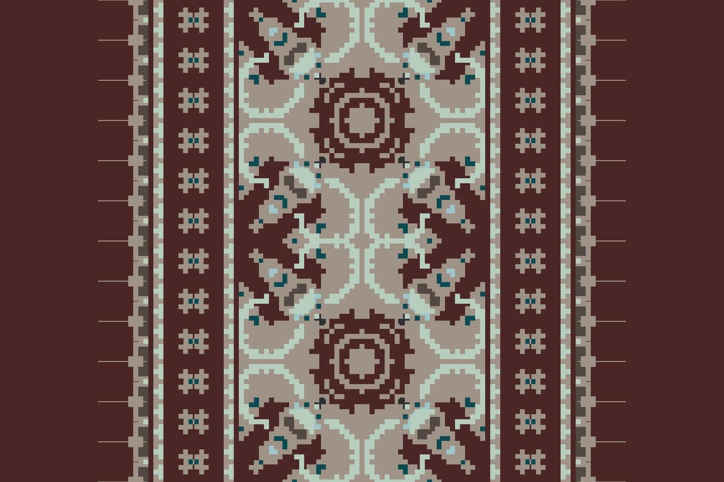 Navajo pattern Seamless Australian aboriginal pattern Motif embroidery, Pixel Ikat embroidery Design for Print vyshyvanka placemat quilt sarong sarong beach kurtis Indian motifs vector