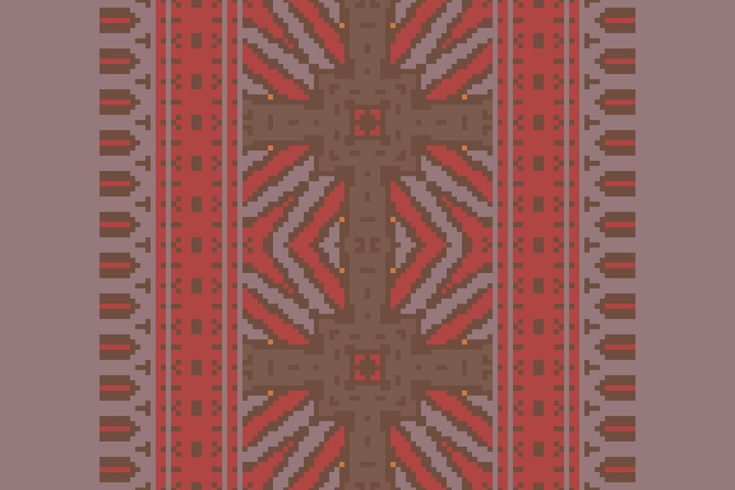 Navajo pattern Seamless Bandana print silk Motif embroidery, Pixel Ikat embroidery Design for Print border embroidery ancient egypt vector