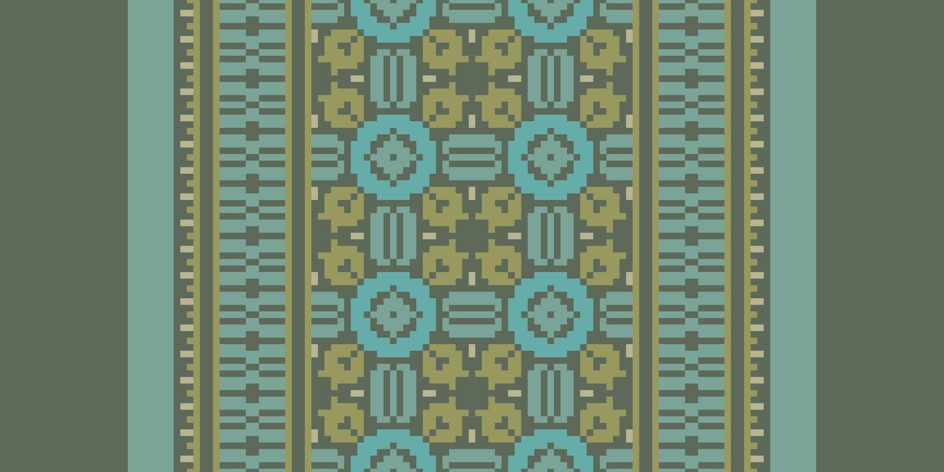 Navajo pattern Seamless Bandana print silk Motif embroidery, Pixel Ikat embroidery Design for Print scarf hijab pattern kerchief Pixel Ikat Silk kurti model mughal patterns vector