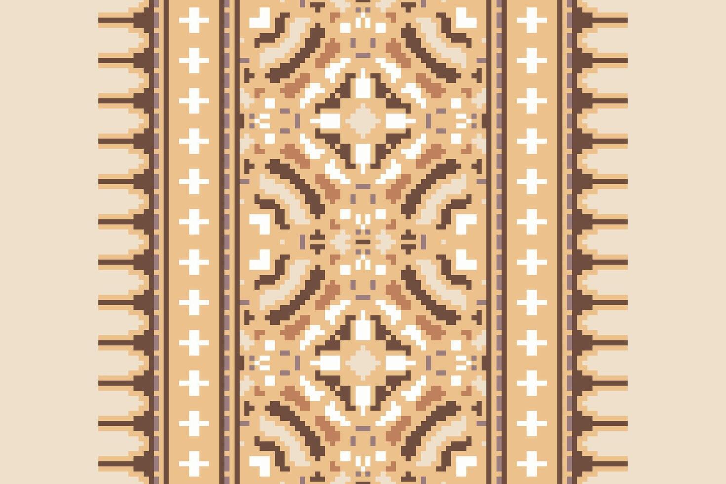Navajo pattern Seamless Australian aboriginal pattern Motif embroidery, Pixel Ikat embroidery Design for Print pattern vintage flower folk navajo patchwork pattern vector