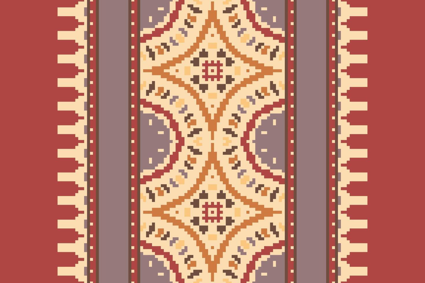 Navajo pattern Seamless Mughal architecture Motif embroidery, Pixel Ikat embroidery Design for Print kurta pattern mughal motifs tapestry pattern floral repeat vector