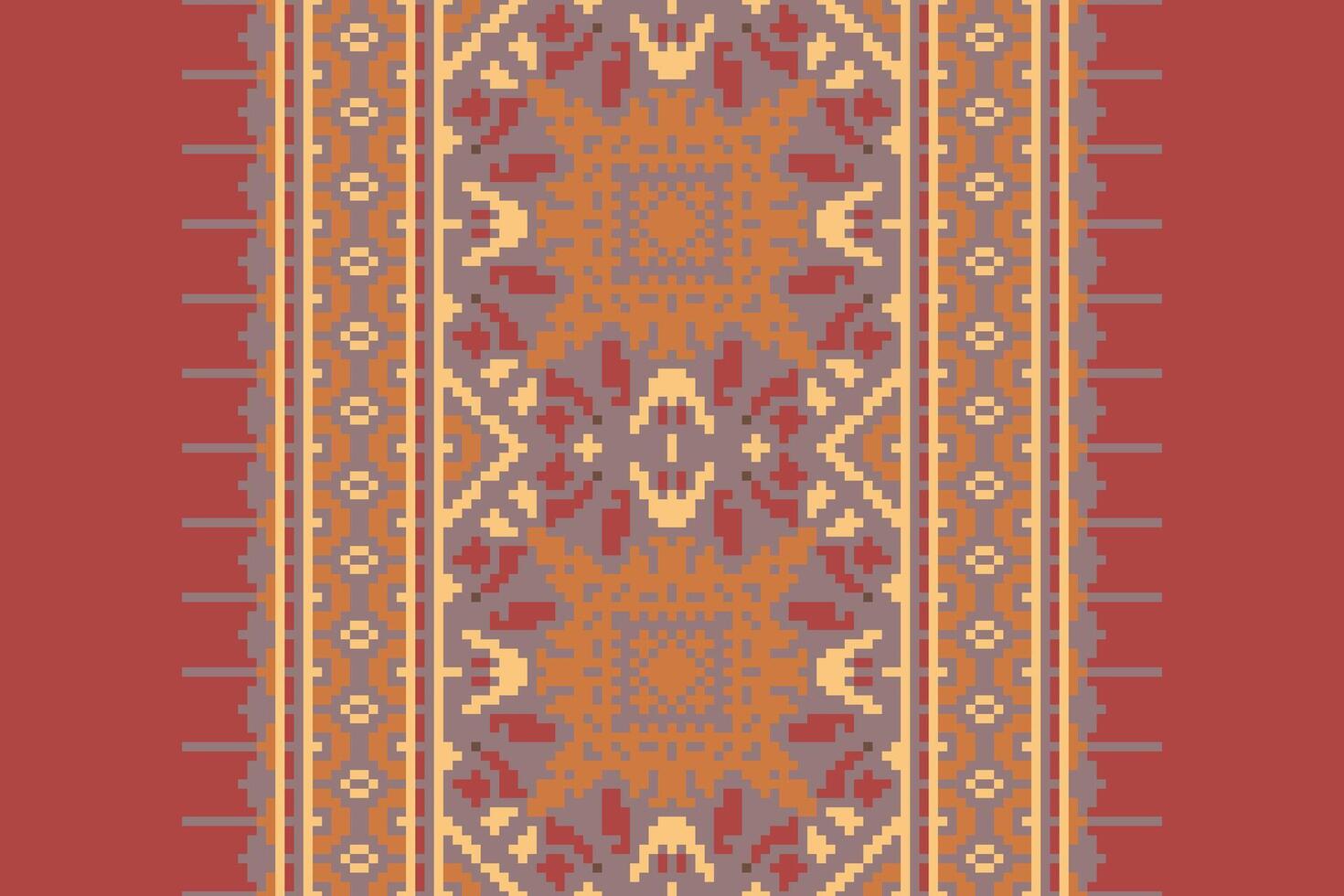 Navajo pattern Seamless Scandinavian pattern Motif embroidery, Pixel Ikat embroidery Design for Print pattern vintage flower folk navajo patchwork pattern vector