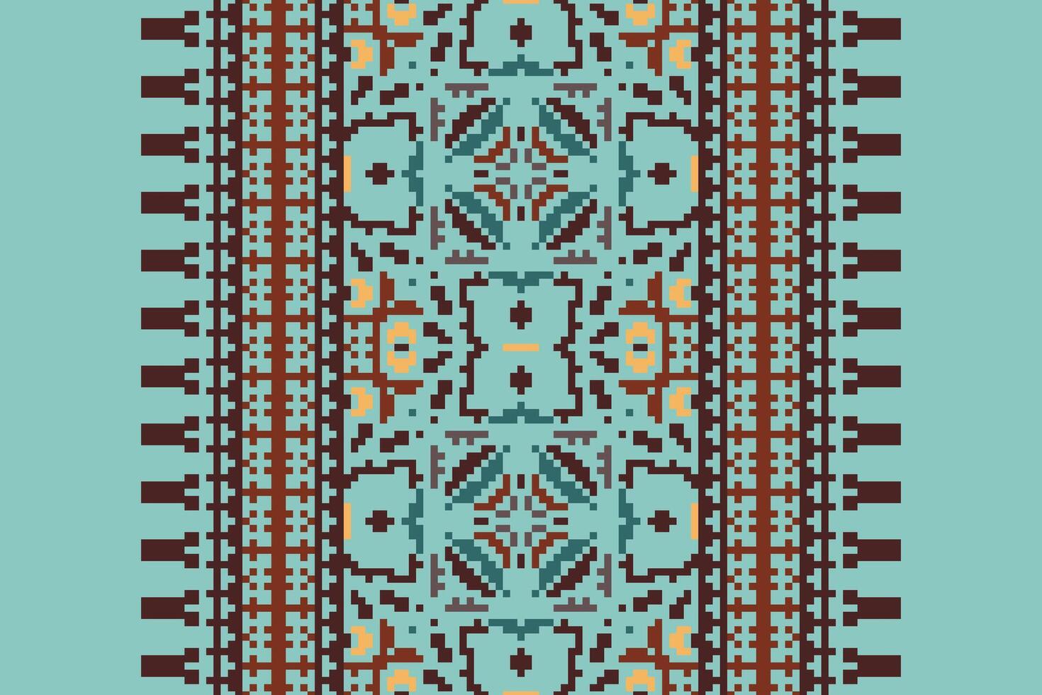 Navajo pattern Seamless Scandinavian pattern Motif embroidery, Pixel Ikat embroidery Design for Print scarf hijab pattern kerchief Pixel Ikat Silk kurti model mughal patterns vector