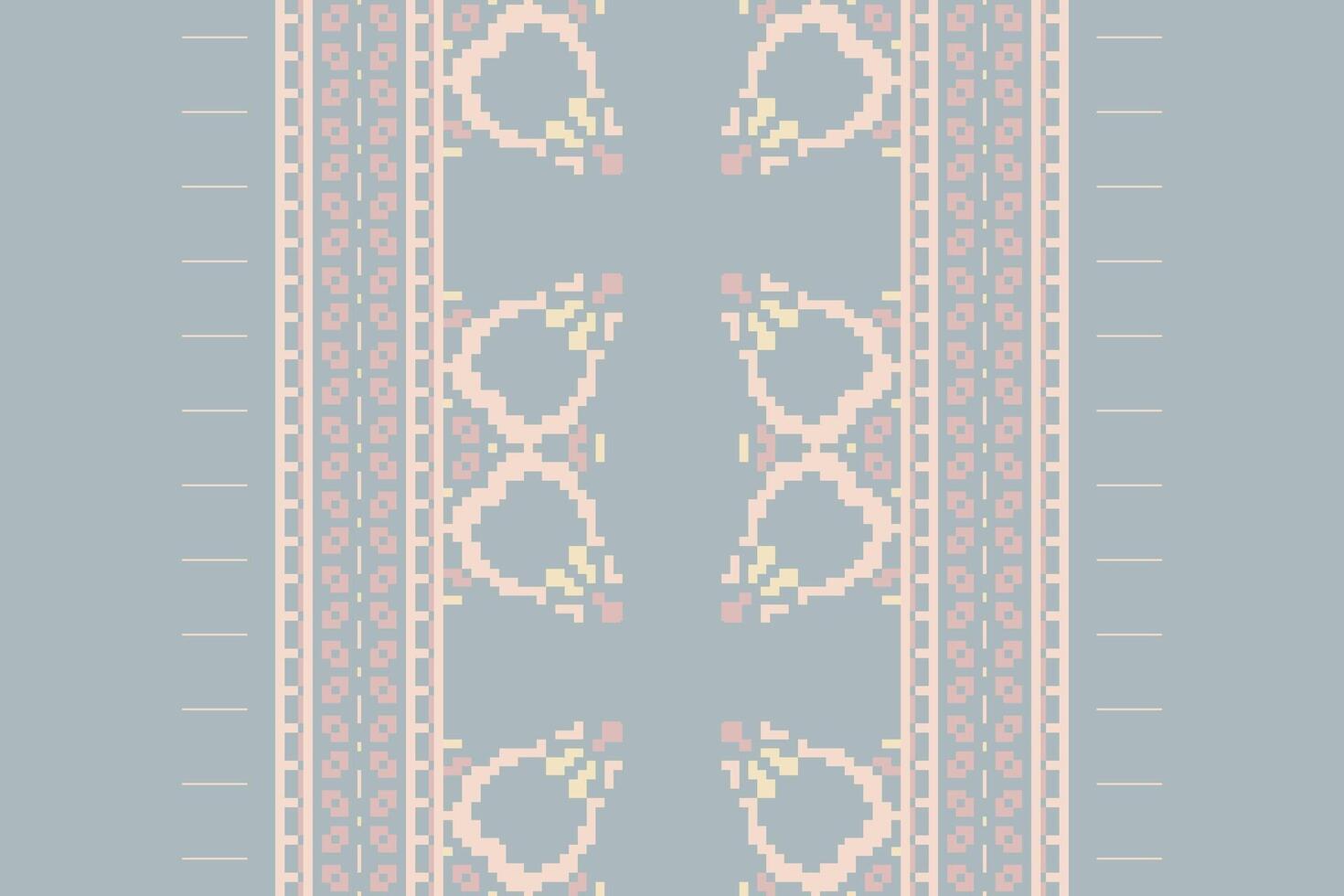 Navajo pattern Seamless Scandinavian pattern Motif embroidery, Pixel Ikat embroidery Design for Print indigenous art aboriginal art pattern floral kurti mughal border vector